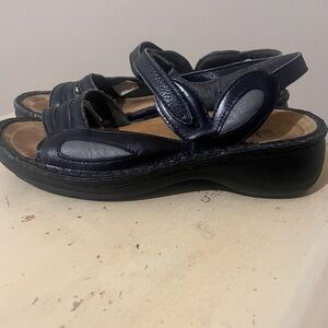 NAOT Black Sandals with Wide Straps and Contoured Footbed